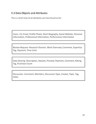 31
5.3 Data Objects and Attributes
This is a brief view of all attributes we have found so far:
 