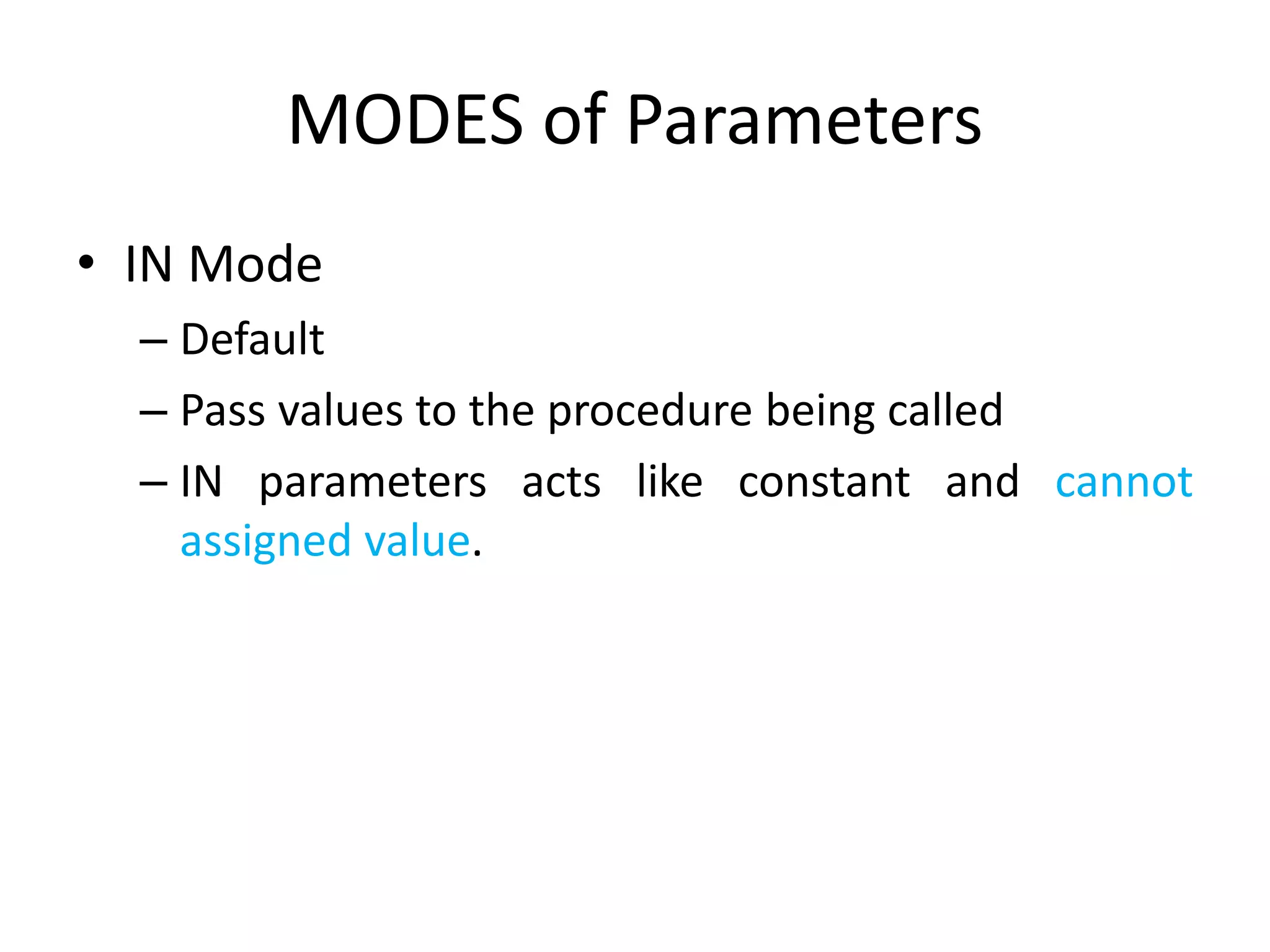 5. stored procedure and functions | PPT