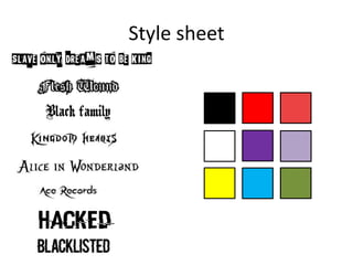 Style sheet
 