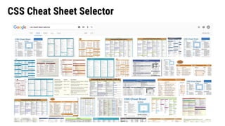 CSS Cheat Sheet Selector
 