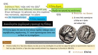 Δικαιολογείται ψυχολογικά η προσευχή της Ελένης;
Η Ελένη ξέρει ότι και σε ένα τέλειο σχέδιο υπάρχει και ο
απρόβλεπτος παράγοντας. Γι’ αυτό προσεύχεται ώστε και
οι θεοί να τη στηρίξουν.
Στατήρας της Ολυμπίας, με τη μορφή της Ήρας και αετού, 356 π.Χ.
 