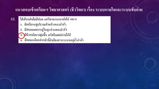 แนวสอบเข้าเตรียมฯ วิทยาศาสตร์ (ชีววิทยา) เรื่อง ระบบหายใจและระบบขับถ่าย
10.
 