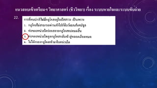 แนวสอบเข้าเตรียมฯ วิทยาศาสตร์ (ชีววิทยา) เรื่อง ระบบหายใจและระบบขับถ่าย
22.
 