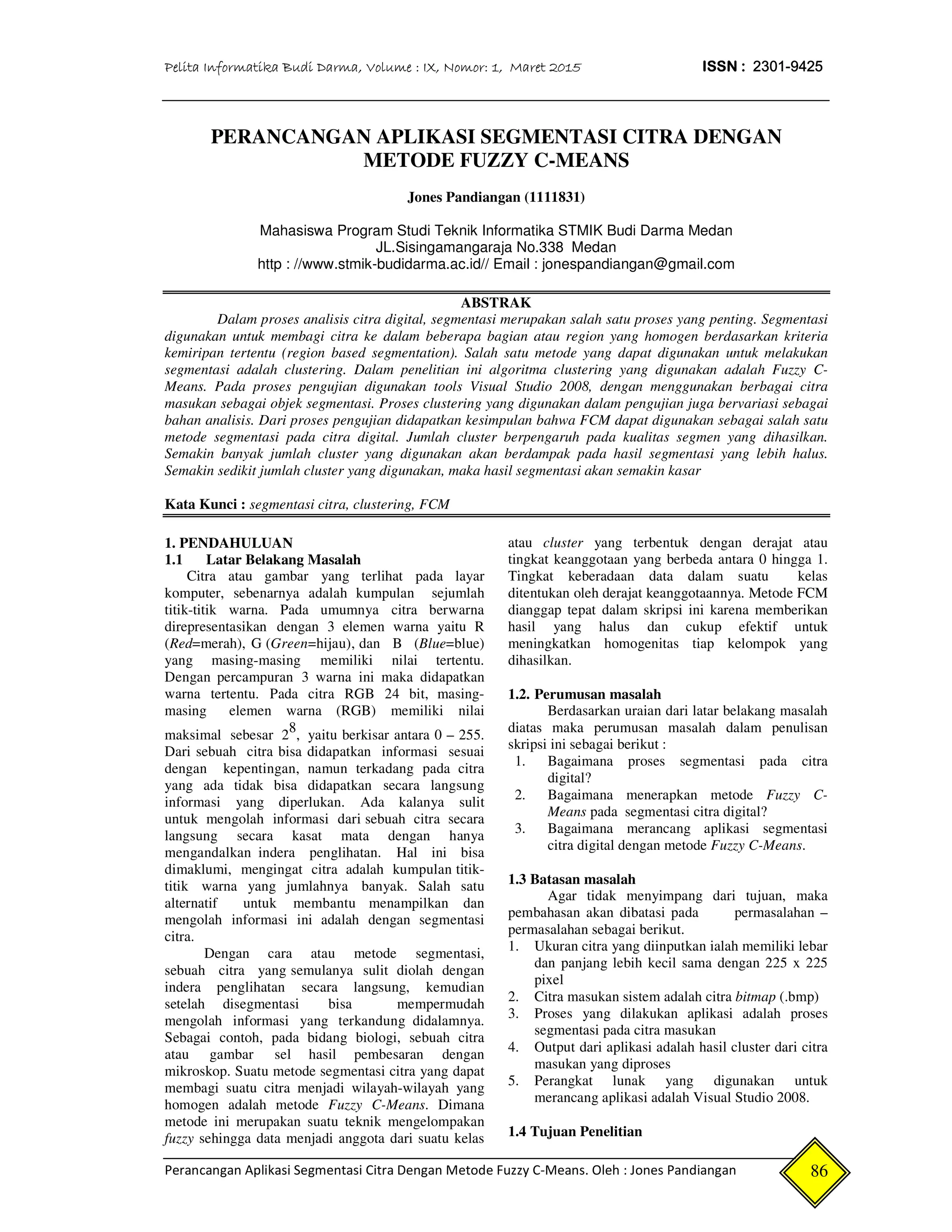 5. jurnal jones pandiangan perancangan aplikasi segmentasi citra dengan ...
