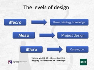 5. Designing MOOCs (3) Micro-level. Learning strategies. Scalability and flexibility - Tiberio Feliz (UNED) - Presentation