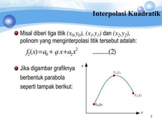 Interpolasi Kuadratik
7
 