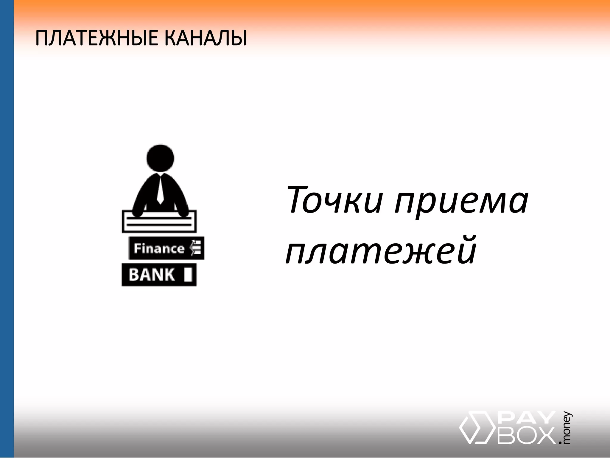 Точки приема
платежей
ПЛАТЕЖНЫЕ КАНАЛЫ
 