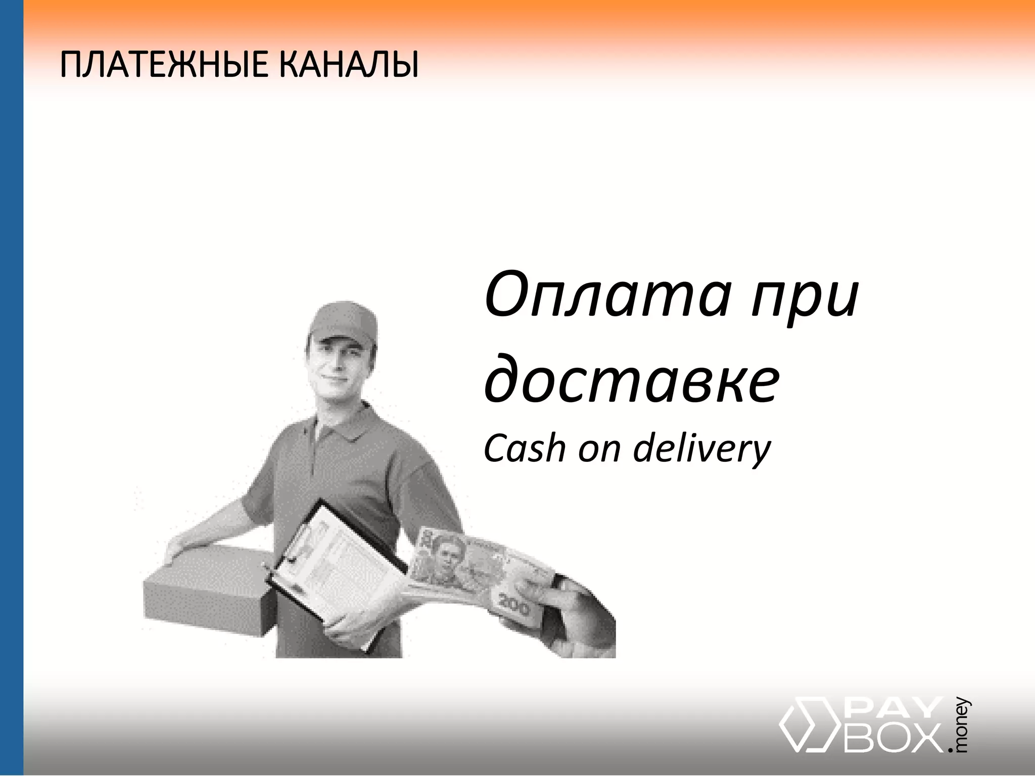 Оплата при
доставке
Cash on delivery
ПЛАТЕЖНЫЕ КАНАЛЫ
 