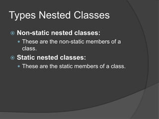 types of classes in java | PPT