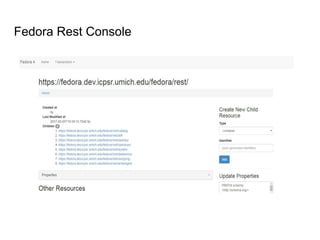 Fedora Rest Console
 