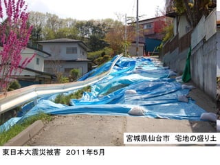 茨城県
茨城県
茨城県
福島県
東日本大震災被害 ２０１１年５月
福島県
宮城県仙台市 宅地の盛り土
宮城県仙台市 宅地の盛り土
 