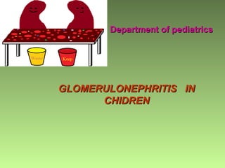 Department of pediatrics
Department of pediatrics
GLOMERULONEPHRITIS IN
GLOMERULONEPHRITIS IN
CHIDREN
CHIDREN
 