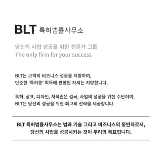 [BLT특허법률사무소] 소개자료 및 브로슈어_2017.07.17