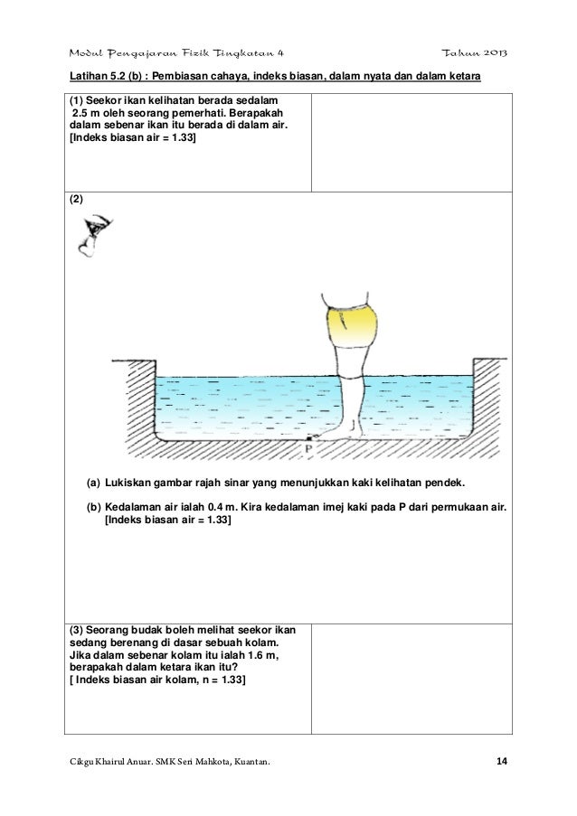 Latihan Fizik Tingkatan 4 Dan Jawapan  Nanikalux
