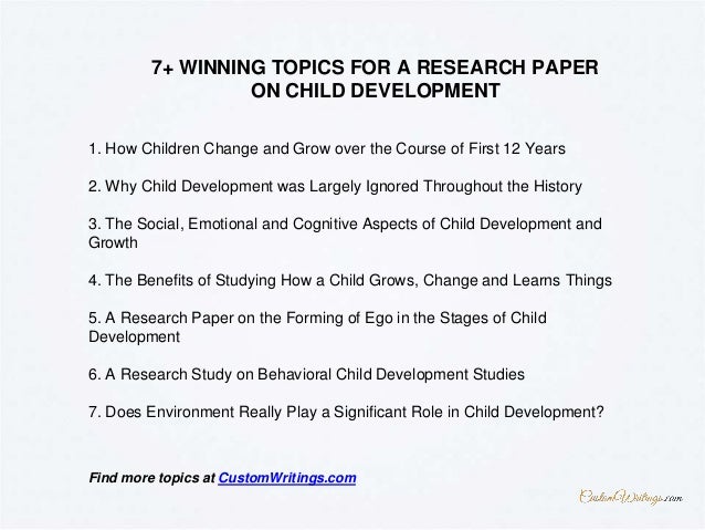 child development research paper ideas