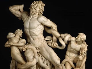 The artist captures
their extreme agony
 