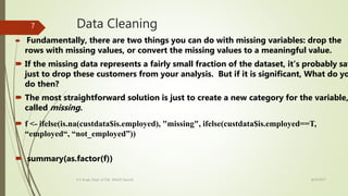 5. working on data using R -Cleaning, filtering ,transformation ...