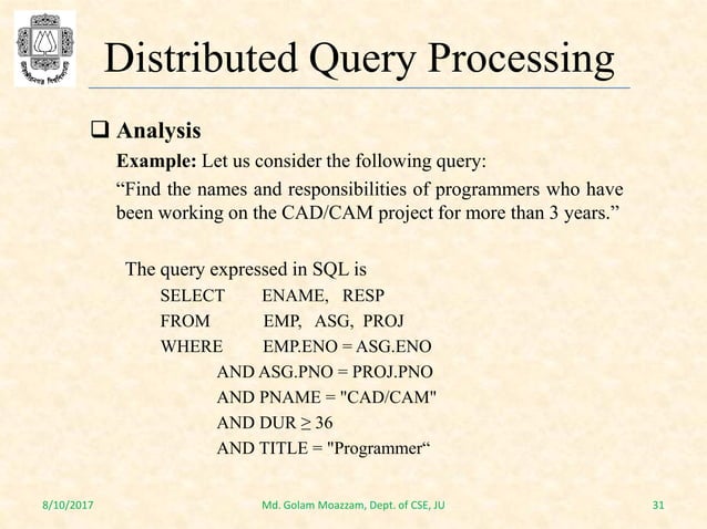 Query processing | PPT