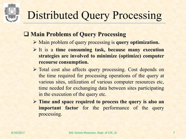 Query processing | PPT