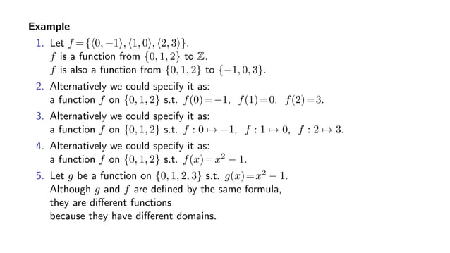 5.1 Defining and visualizing functions. A handout. | PPT