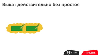 Выкат действительно без простоя
 