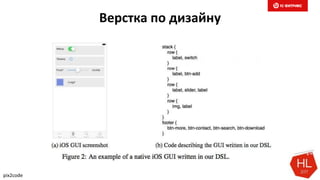 Верстка по дизайну
pix2code
 