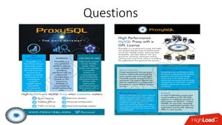ProxySQL Use Case Scenarios / Alkin Tezuysal (Percona) | PPTX