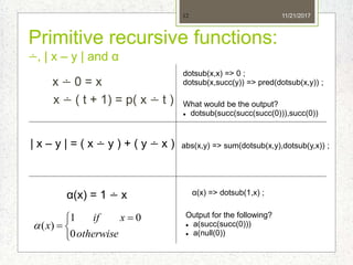5.2 primitive recursive functions | PPTX