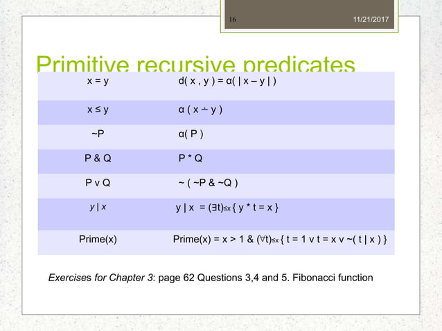 5.2 primitive recursive functions | PPT