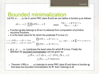 5.2 primitive recursive functions | PPTX