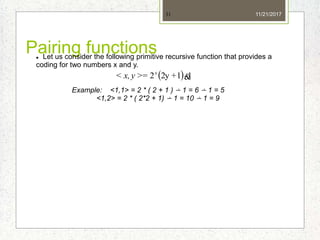 5.2 primitive recursive functions | PPTX