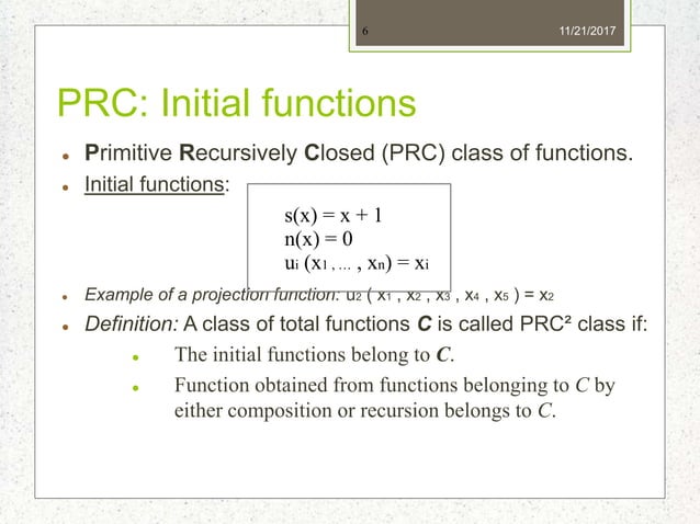 5.2 primitive recursive functions | PPT