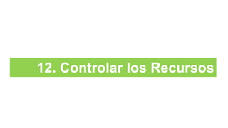 12. Controlar los Recursos
 