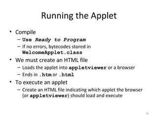 JAVA APPLET BASICS | PPT