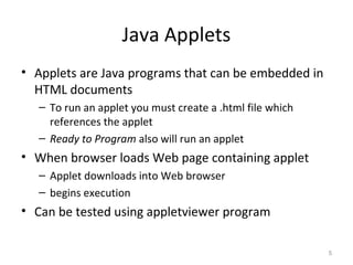 JAVA APPLET BASICS | PPT