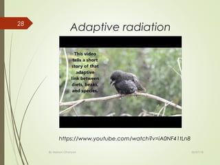 Adaptive radiation
02/07/18By Mariam Ohanyan
28
https://www.youtube.com/watch?v=iA0NF41tLn8
 