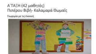 Γνωριμία με τις έννοιες
Α΄ΤΑΞΗ (42 μαθητές)
Πιπέρου Βιβή- Καλαμαρά Θωμαΐς
 