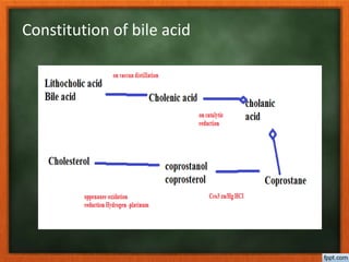 Constitution of bile acid
 