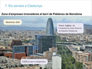 7. Els serveis a Catalunya
Zona d'empreses innovadores al barri de Poblenou de Barcelona
 