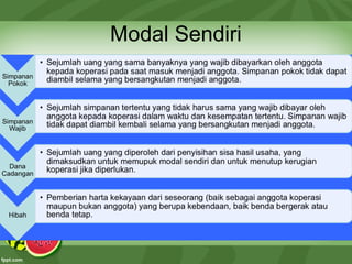 Modal Sendiri
 