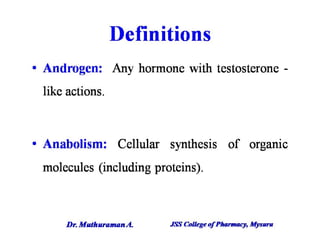 5.1.1 androgens and anabolic steroids