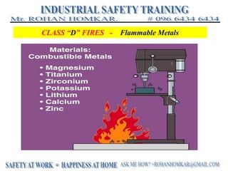 CLASS “D” FIRES - Flammable Metals
 