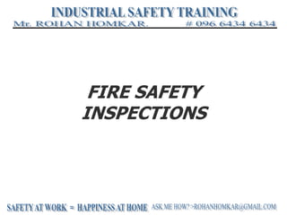 FIRE SAFETY
INSPECTIONS
 