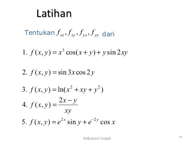 Fungsi Dua Peubah Kalkulus 2