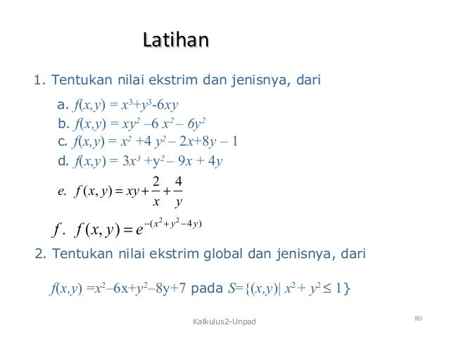 Fungsi Dua Peubah Kalkulus 2