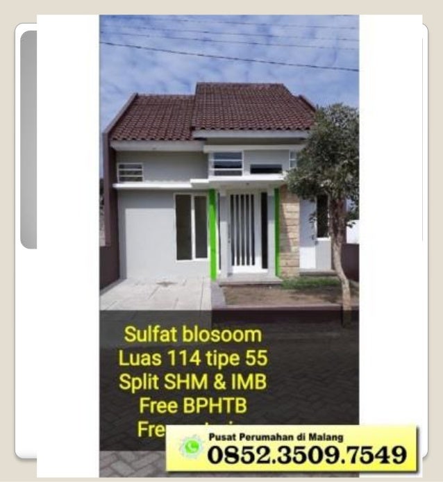 Wa 0852 3509 7549 Cari Rumah Untuk Usaha Malang Rumah Minimalis Mal