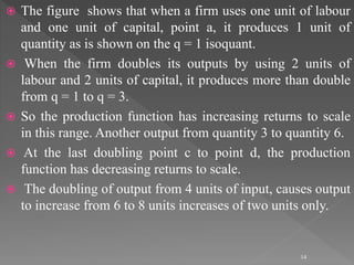causes of increasing and decreasing returns to scale