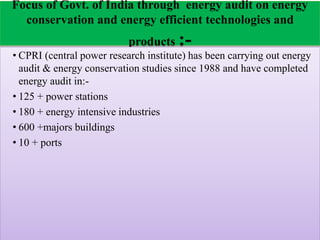 Energy Auditing/ Energy conservation ppt by Varun Pratap Singh