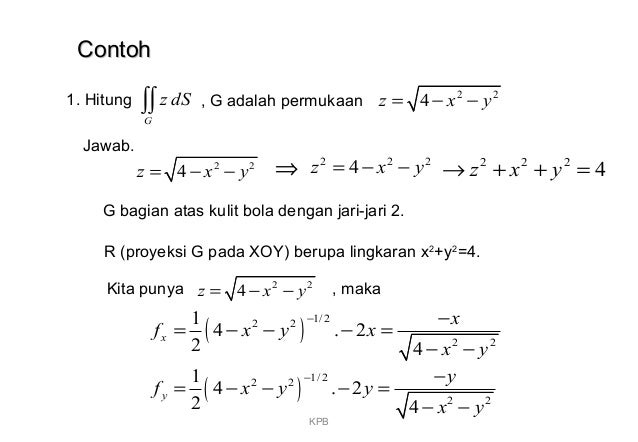 Integral Permukaan Kalkulus Peubah Banyak