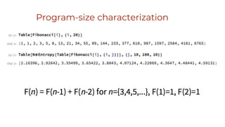 Program-size characterization
 